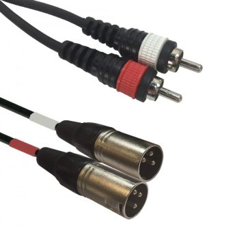 Accu-cable jó minőségű 3m-es XLR-RCA kábel