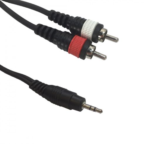 Accu-cable 3.5 jack stereo - 2x RCA male 1.5m kábel