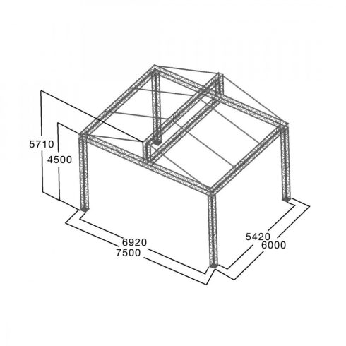 Duratruss Canopy-blue kék színpadfedéshez ponyva