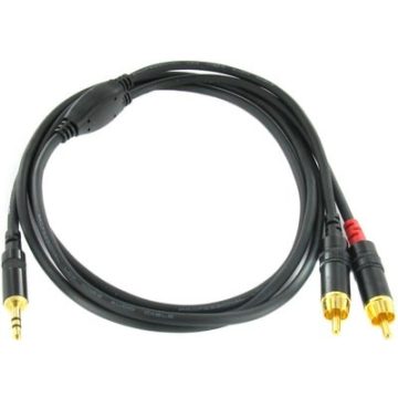 Cordial CFY 1,5 WCC Y-adapter rca-kis jack 1,5 m