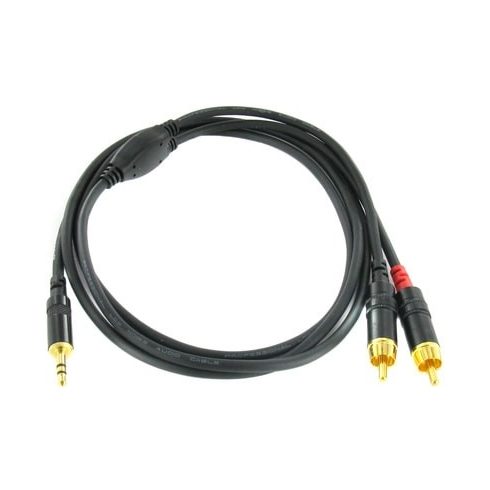 Cordial CFY 1,5 WCC Y-adapter rca-kis jack 1,5 m