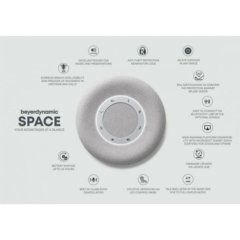 beyerdynamic SPACE Charcoal konferencia kihangosító és mikrofon