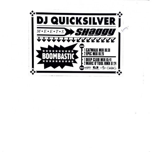 Dj Quicksilver meets Shaggy - Boombastic