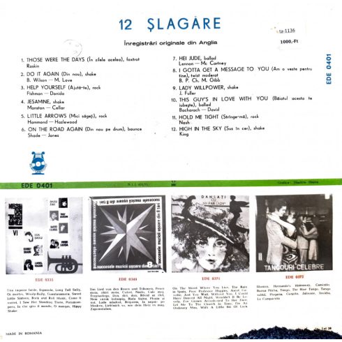 Those were the days - Hey Jude - 12 sláger