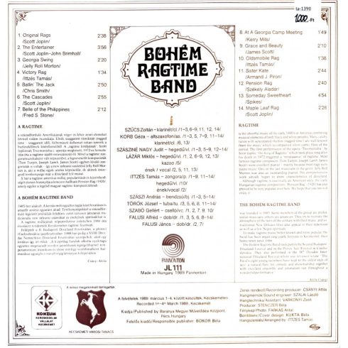 Bohém Band - Ragtime