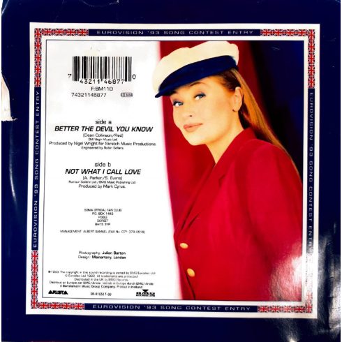 Sonia Better the devil you know (eurovision '93)