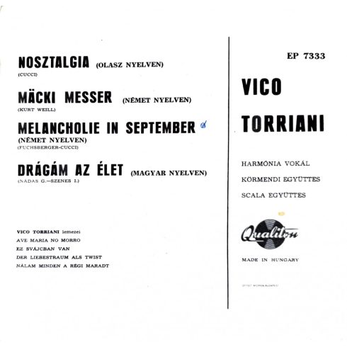 Vico Torriani körmendi együttes Nosztalgia