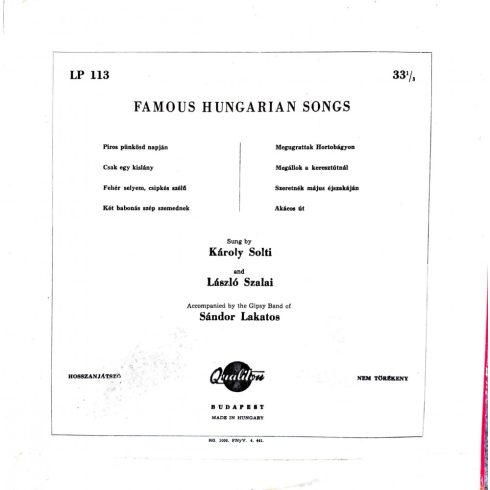 Famous Hungarian folk songs - Akácos út Piros pünkösd napján