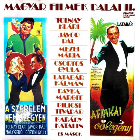 Magyar filmek dalai 1939-1944 Tolnai Klári, Jávor Pál …