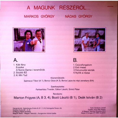 Markos György, Nádas György - A magunk részéről