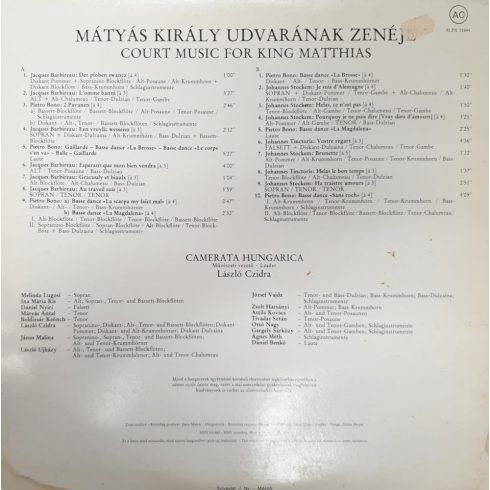 Court Music for King Matthias