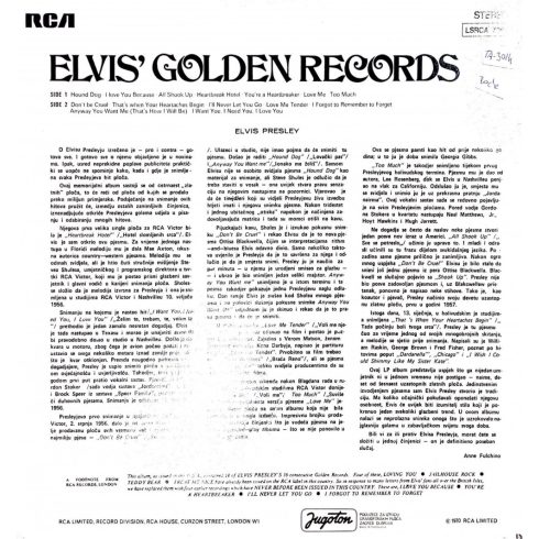 Elvis Presley - Elvis' gonlden records volume 1